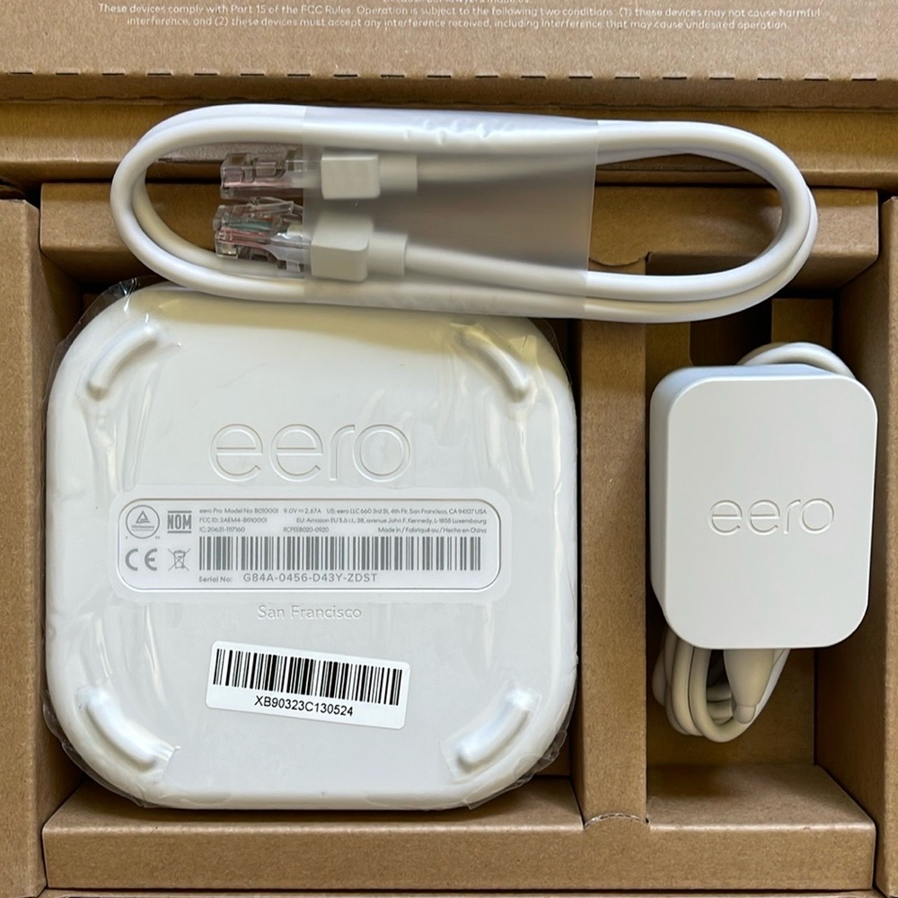 Amazon Eero White Certified Refurbished Pro Mesh WiFi Router Extender 2 Pack Set - Picture 10 of 11